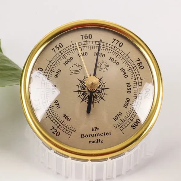 Väggmonterad Termometer Hygrometer Barometer Inomhus Hushållstermometer för Hem Vägg Rum Inkubator för Tank Silver - 2