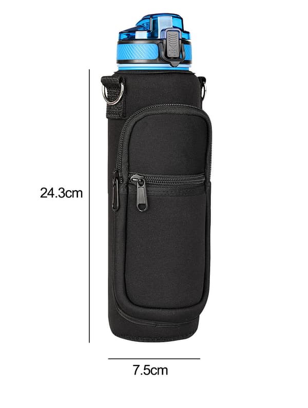Musta neopreeninen vesipullokassi, 32oz vesipullon pidike
