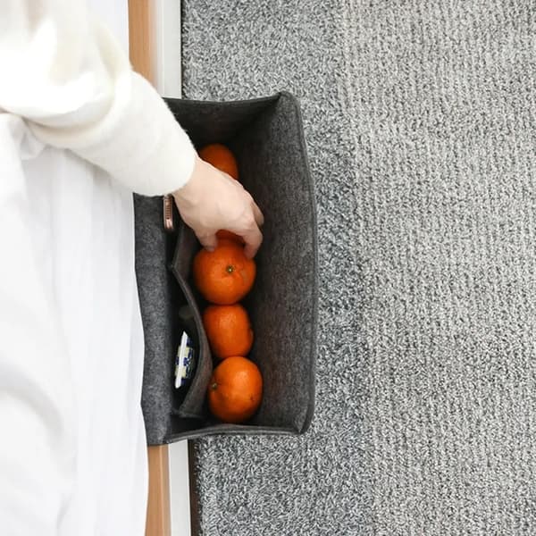 Pouch Bed – Förvaringsväska i Filt för Ditt Hem Mörkgrå Mörkgrå