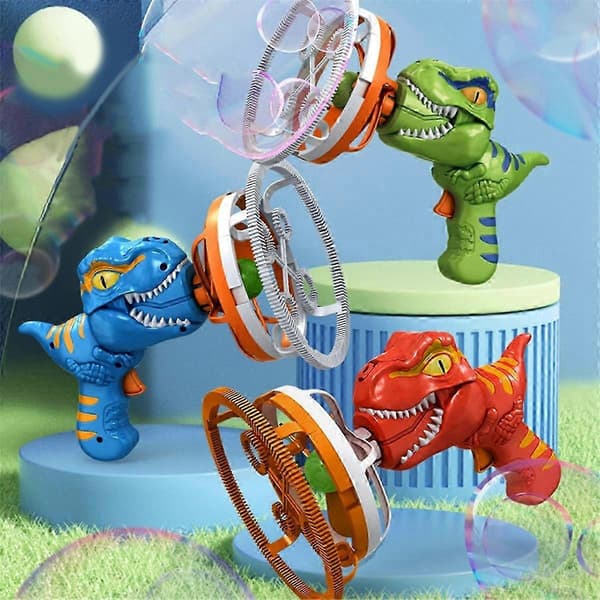 Elektrisk dinosaur-boblepistol med håndholdt blæser til poolleg