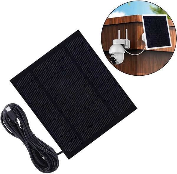 Oplader Android-telefoner, solcellebatteri camping vandreture 3.5W 5V monokrystallinsk solpanel til bærbar strømrejse
