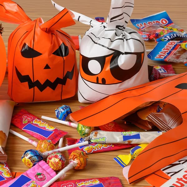 100 st 14*23cm Halloween-påsar Dekorationer Godispåsar för