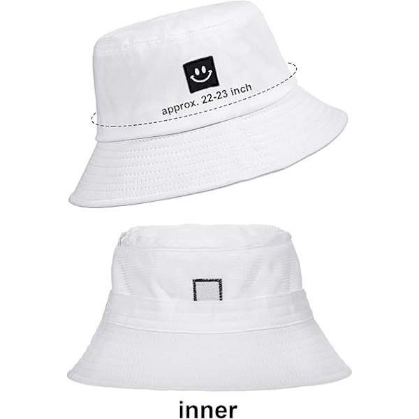 2 dele bøllehatte med smiley, foldbare solhatte til stranden, fiskehatte til børn