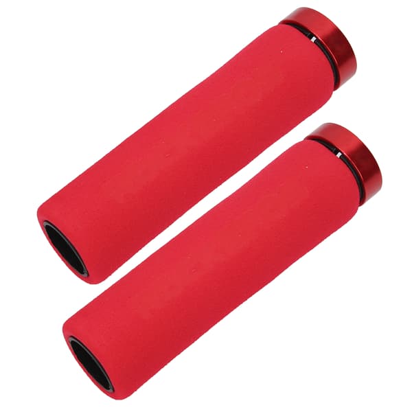 Comfortable Sponge Handlebar Grips Lock On Red Bicycle Grips Red Rings Riding Accessories