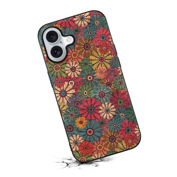 Compatible with iPhone 17 Case Floral PU Leather PC TPU Phone Cover Spring Green