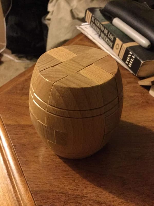 Voksen håndlaget kruttønne trepuslespill voksen interlocking 3D