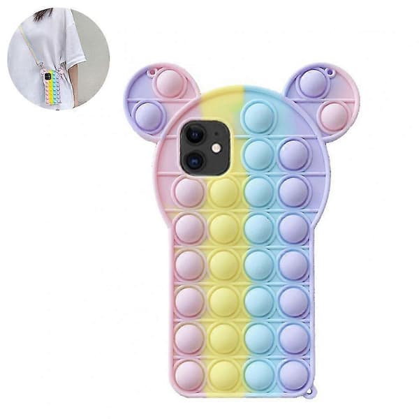Rainbow Earbuds Compatible with iPhone X/XS, iPhone 11, iPhone 12/12Pro Bubble Phone Case[JUN] iPhone 11 iPhone 11