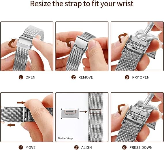 Mesh urrem Quick Release urrem Milanese rustfrit stål