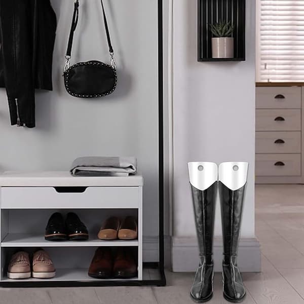 Boot Shapers for Tall Boots, Reusable PVC Inserts to Prevent Creases, for Closet Storage, 8-Pack, White, 35.2 cm, One Size