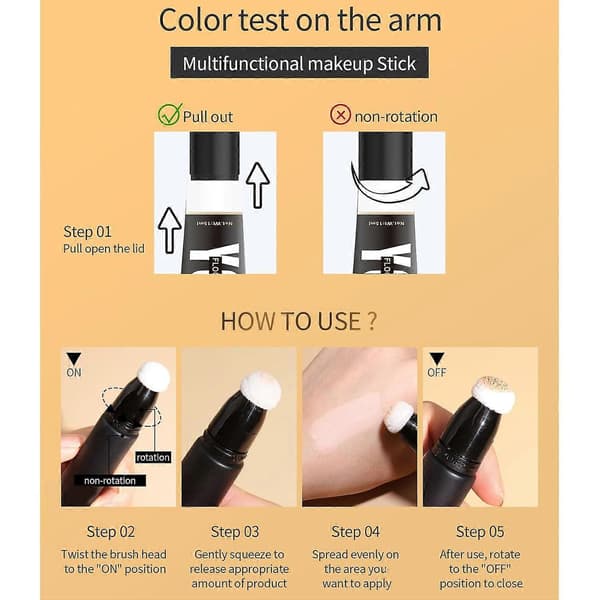 Makeup Stick Conceal Neutral Anti-Aging Flydende Concealer Makeup til Pletter, 15ml Fuld Dækning Concealer til Ansigtet 1 Stk 1Pcs