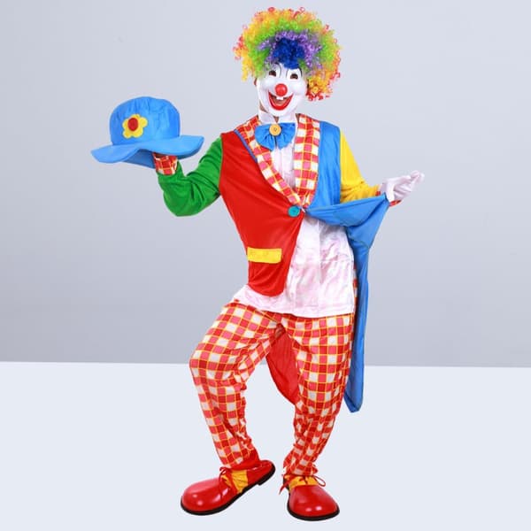 Halloween Klovnekostume Voksen Mænd Polyester Festtøj Sæt