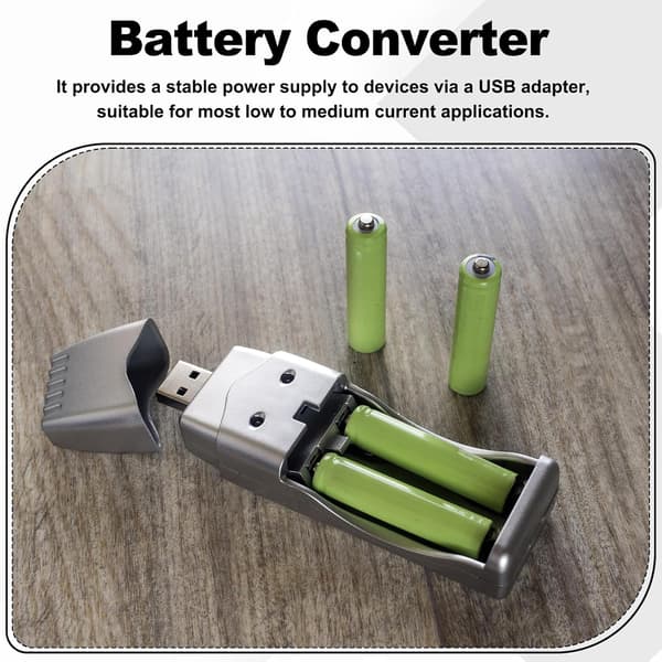 1 stk Universal 5V USB Strømkonverter AAA Batteri Erstatning 1.5V 1M Gold