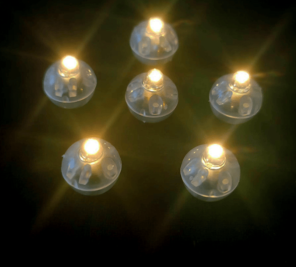 50 stk, varmhvide mini LED-lys, balloner, hvid LED-ballon