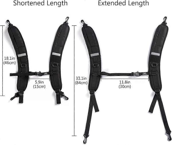 Replacement Backpack Straps, Adjustable Padded Shoulder Straps for Backpacks