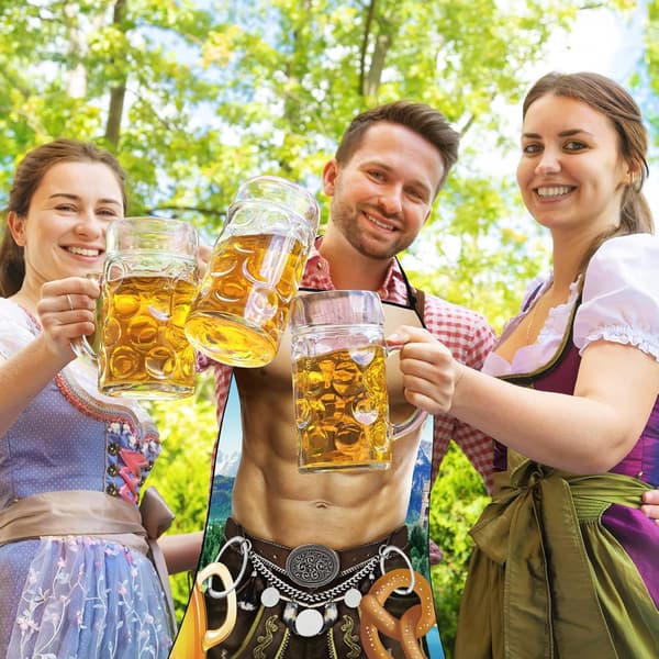 2-pack Oktoberfest-förkläden Lederhosen Dirndl Ölfest, Herrstil | Andningsbar style_name