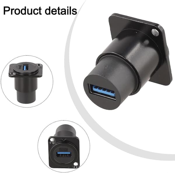 Designet USB 3.0 til sæt pakke med effektivt han-kobling, problemfri forbindelse til forskellige enheder, to (sort) sort Black