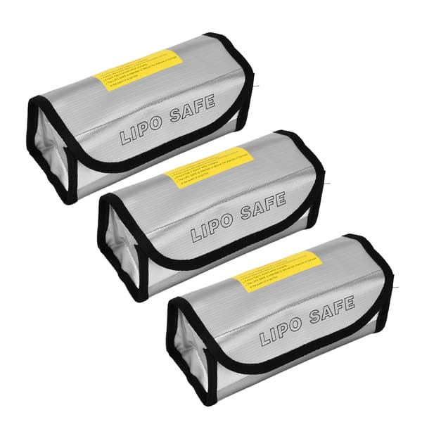3-pack Lipo Batterisäkerhetsväska Brandsäker Explosionssäker Hög Temperaturbeständighet för Hemverkstad-FF-