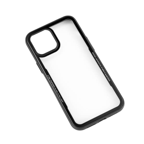Mobilskal Härdat Glas - iPhone 12 Pro Max Transparent, Svart