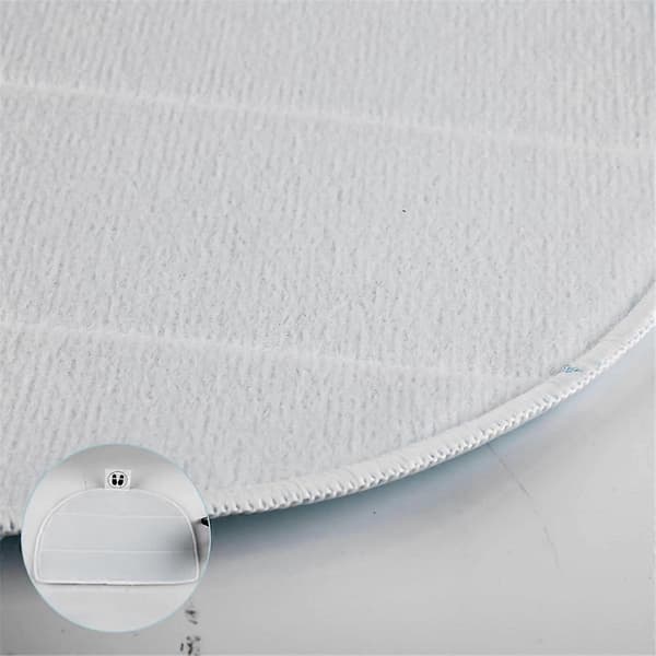 Erstatnings ledningsfri elektrisk moppe roterende moppepude inkluderer 8 mikrofiberpuder og 8 samlinger til indendørs brug (16 cm)