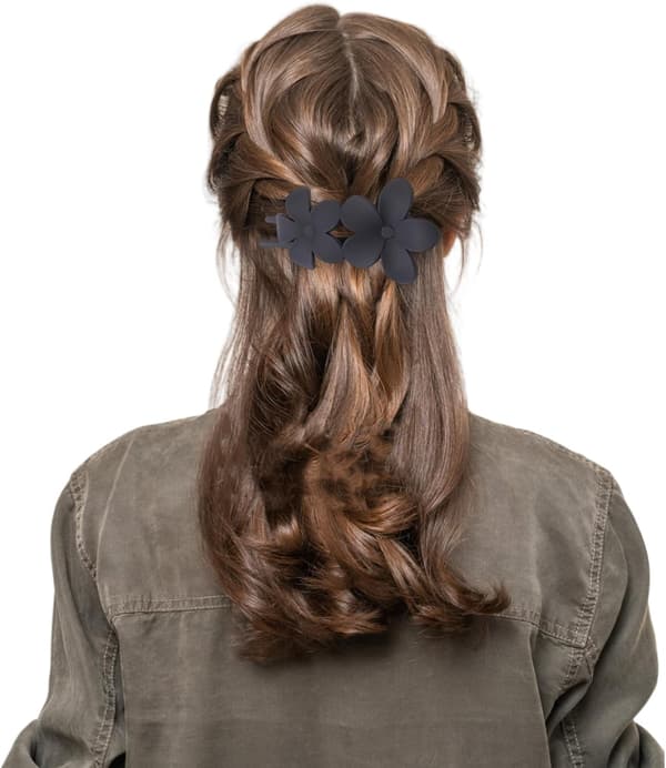 Hårklemmer til Kvinder Piger Hårklemme til Damer Hjemmestyling Tilbehør Mørke Sorte Hårspænder