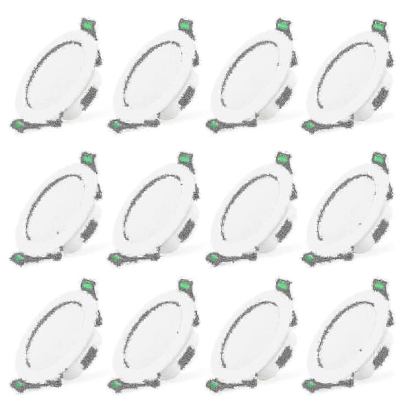 12-pakning 7W ultratynn LED-downlight, hvit innfelt takspotlight-FA-