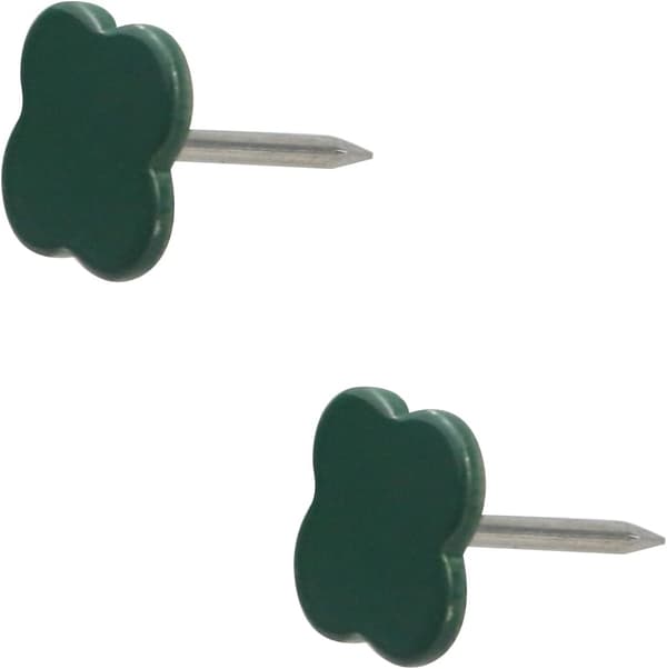 Fladhovedet tegnestifter Kløverformede dekorative tegnestifter Green Medium