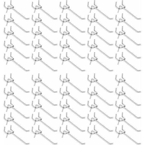 50 Pieces Pegboard Hooks, Wall Shelf Hooks for Pegboard in Garage, Shop or Tool Room