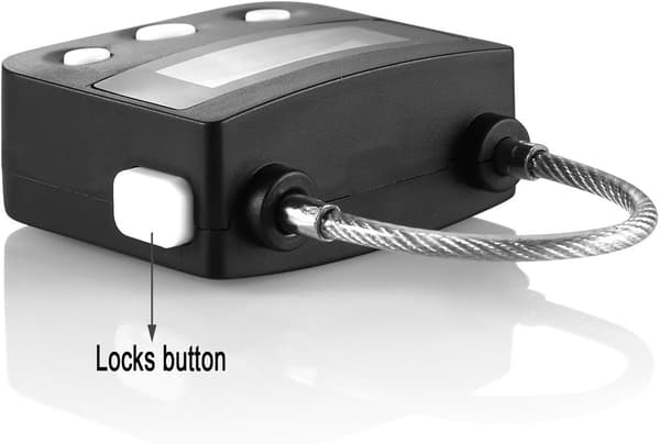 Electronic Timer Lock with Time Lock, Countdown Lock with USB Charging, 130kg Pull Force, Waterproof for Outdoor Use, 46x40x20mm, Black