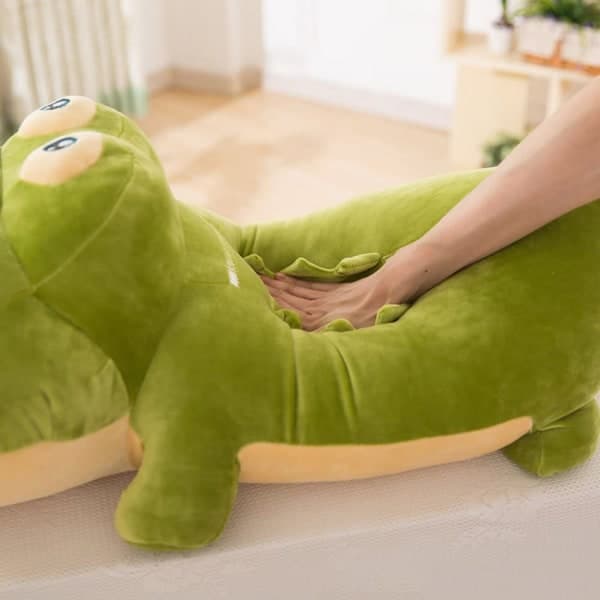 Pehmokrokotiili 66 cm vihreä suuri, 66 cm