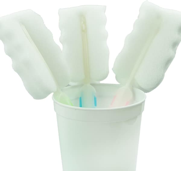 Sponge Bottle Brushes, with Adjustable Long Handle, Soft Foam Dish Brushes for Cups Mugs Kettles Wine Glasses (3 Pcs)