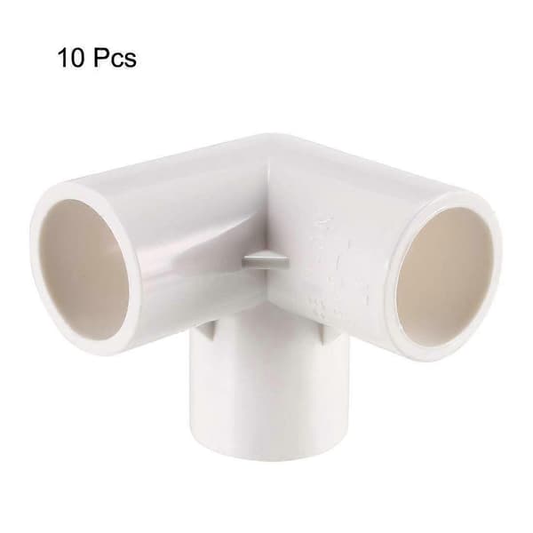 10 dele T-albue PVC-rørfittings møbelkvalitet 20 mm størrelse T-vinkelled