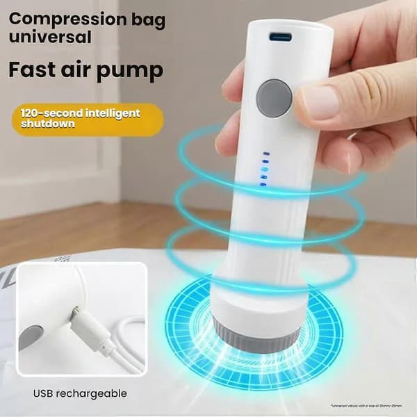 Portable Electric Vacuum Pump for Storage Bags with 60Kpa Suction and Rechargeable Battery[JUN]