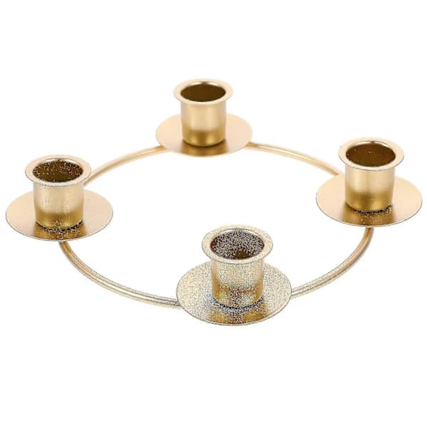Adventsstake Krans Jern Lysestake Ringformet Lysestake Adventsstake
