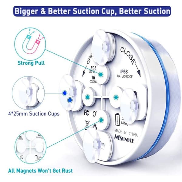 Swimming Pool Light, Magnetic LED Pool Light with Remote Control