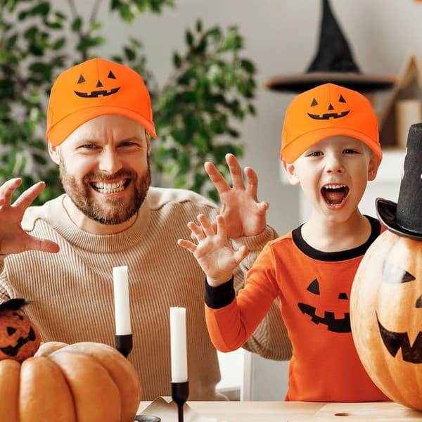 2 stk Halloween gresskarhatt brodert justerbar | Svart One Size Black, Orange One Size