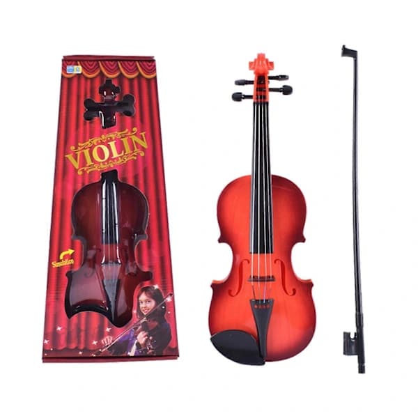 (pow yeah!) Simulated Violin Toy for Kids Acoustic Violin with Strings for Musical Beginners Develops Instrument Practice Gift
