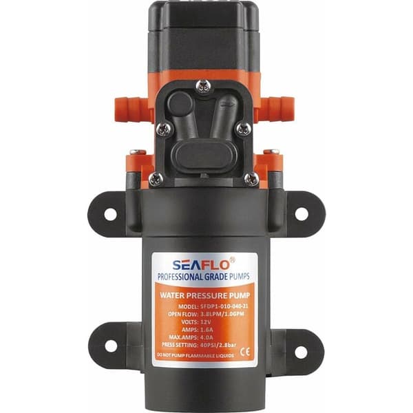 Silent and Long-lasting 12V Diaphragm Pump for Fresh Salt Dirty Water, Automatic On-demand RV Water Pump Self-priming Mounting Flexibility-FF-