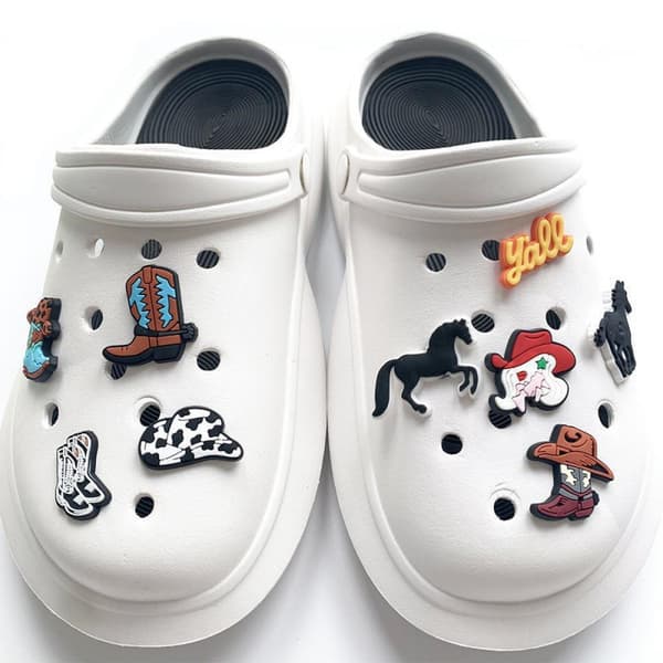 27st Cowboy sko charms til Clog, skotilbehør til Croc Char