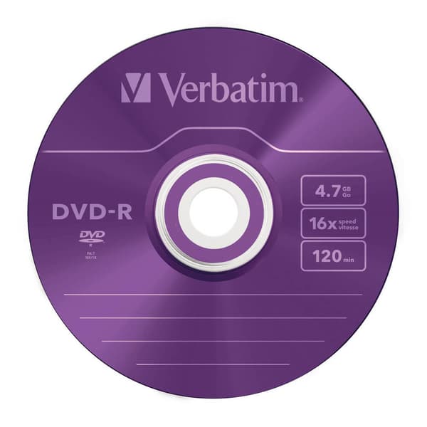 VERBATIM DVD-R 4,7GB 5-pack Slim Case