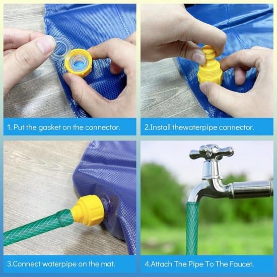 Oppblåsbart hundebasseng 100 cm - Lekematte med sprinkler for hunder og barn - Vannlek for hage og strand