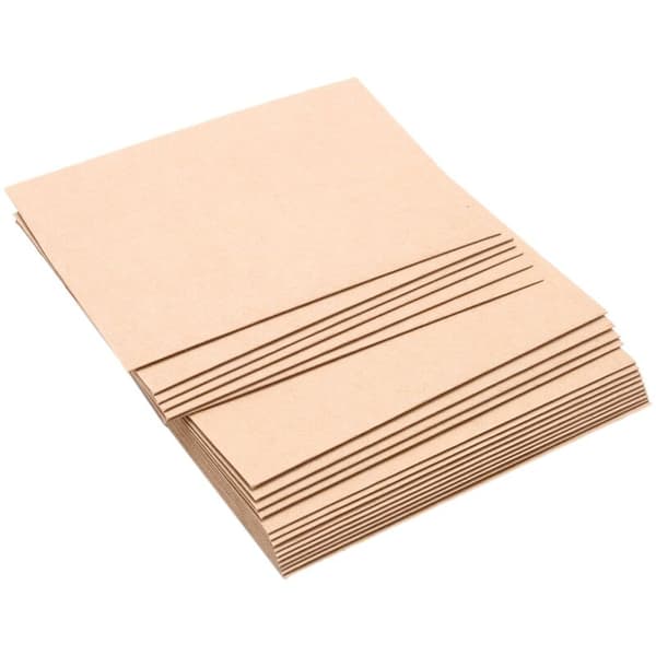 20 stk. hvide kraft-serie minikonvolutter med vindue til bryllupsinvitationer (brune)
