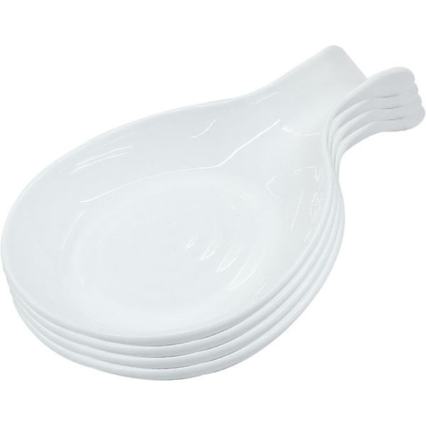 Vitt plastskedstöd set 4 delar vit White