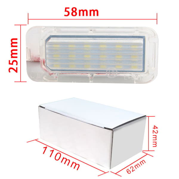 2 stk. LED-nummerpladelys Superstærke CanBus Nej