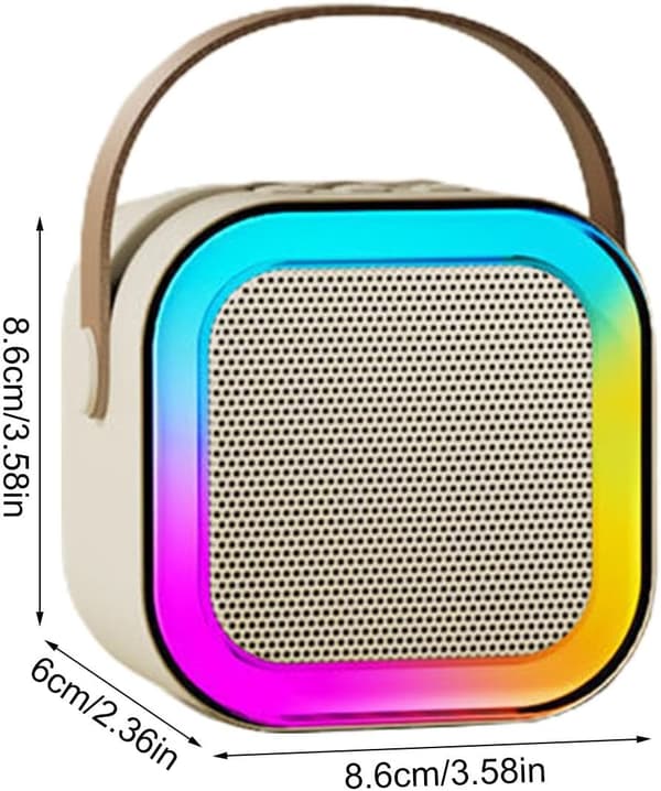 Portable Karaoke Machine, Wireless Speaker with Microphone for Home & Outdoors