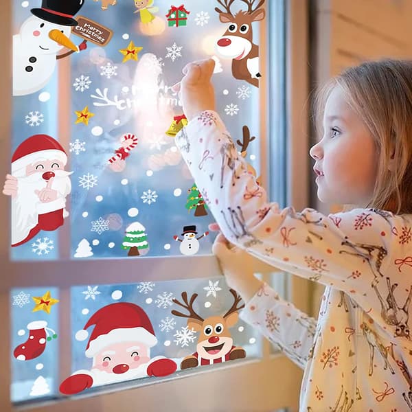 Christmas Window Decals Christmas Decoration Reusable Christmas