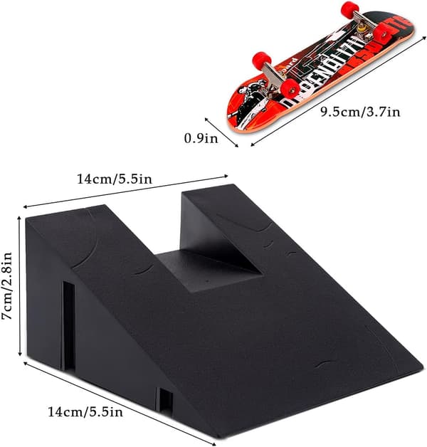 Mini Skateboard Rampe og Tilbehørssæt, Skate Park Deck Truck Boa
