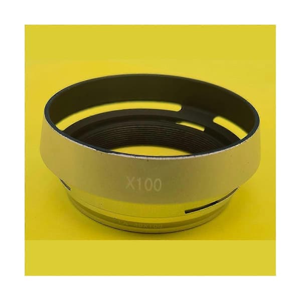 Sølv LH-X100 49mm Objektivadapterring Metal Modlysblænde til X100 X70 X100S X100T Modlysblænde Adapterring