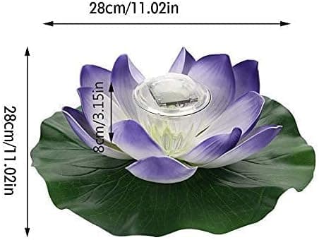 Vandtæt (#1) Solar Multicolor LED Farveskiftende Lotusblomst L