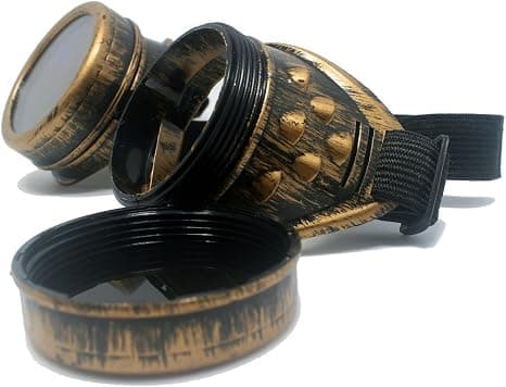 Uudet Retro Steampunk -lasit Gothic Punk Cosplay -lasit (Pronssi)