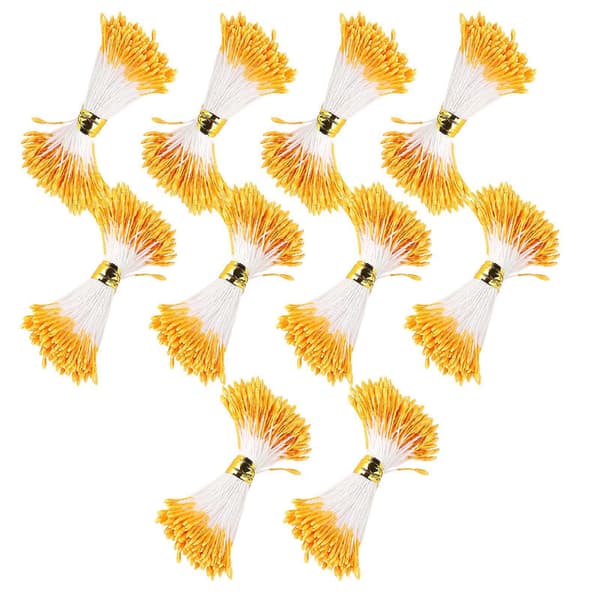 Artificial Orange Pistil 900pcs Double Ended Simulation Bouquet Making Accessories 1mm (14#)